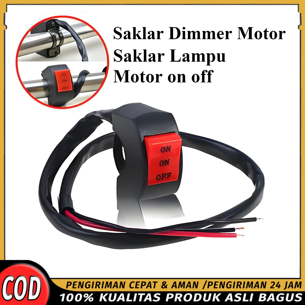 Saklar Stang Motor 3 Fungsi ON-ON-OFF Shinagawa / Saklar Motor ON OFF 2 Mode Universal Termurah