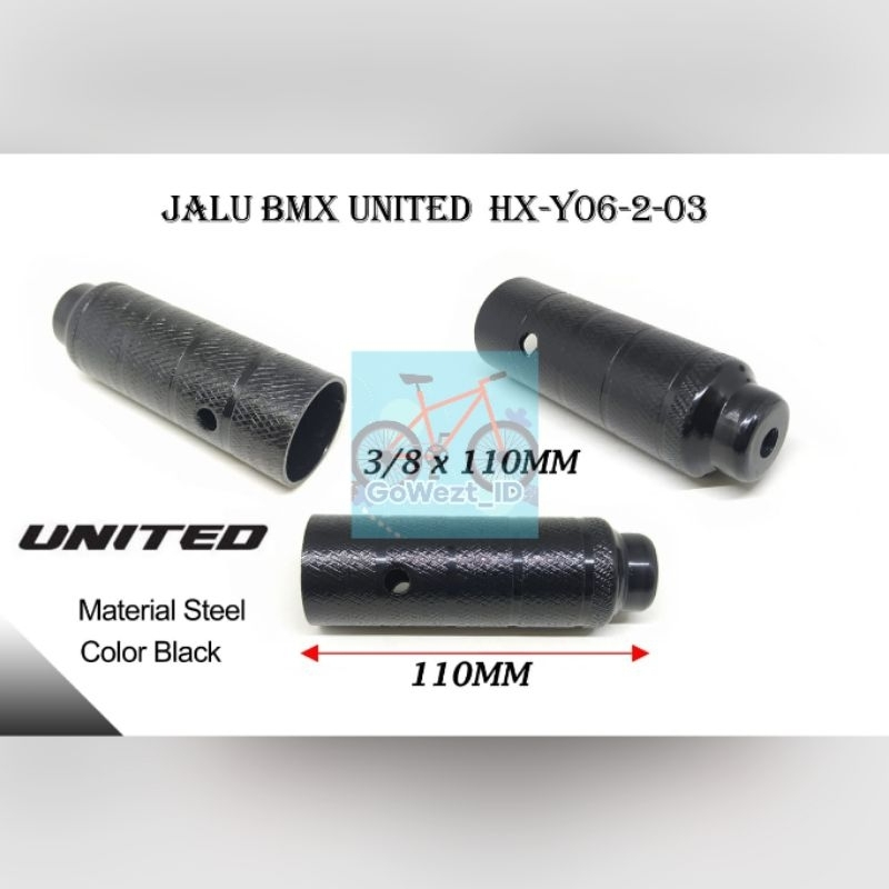 Kustep Footstep Jalu Pijakan Kaki Kuda Besar Sepeda UNITED Besi Hitam Anak BMX Lipat Mini | Best Qua