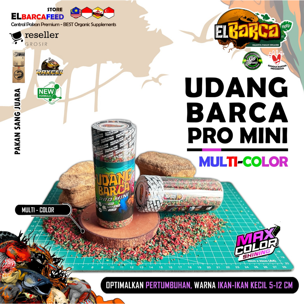 UDANG BARCA PRO MINI MULTI-COLOR pakan ikan hias kecil baby channa betta cupang cichlid
