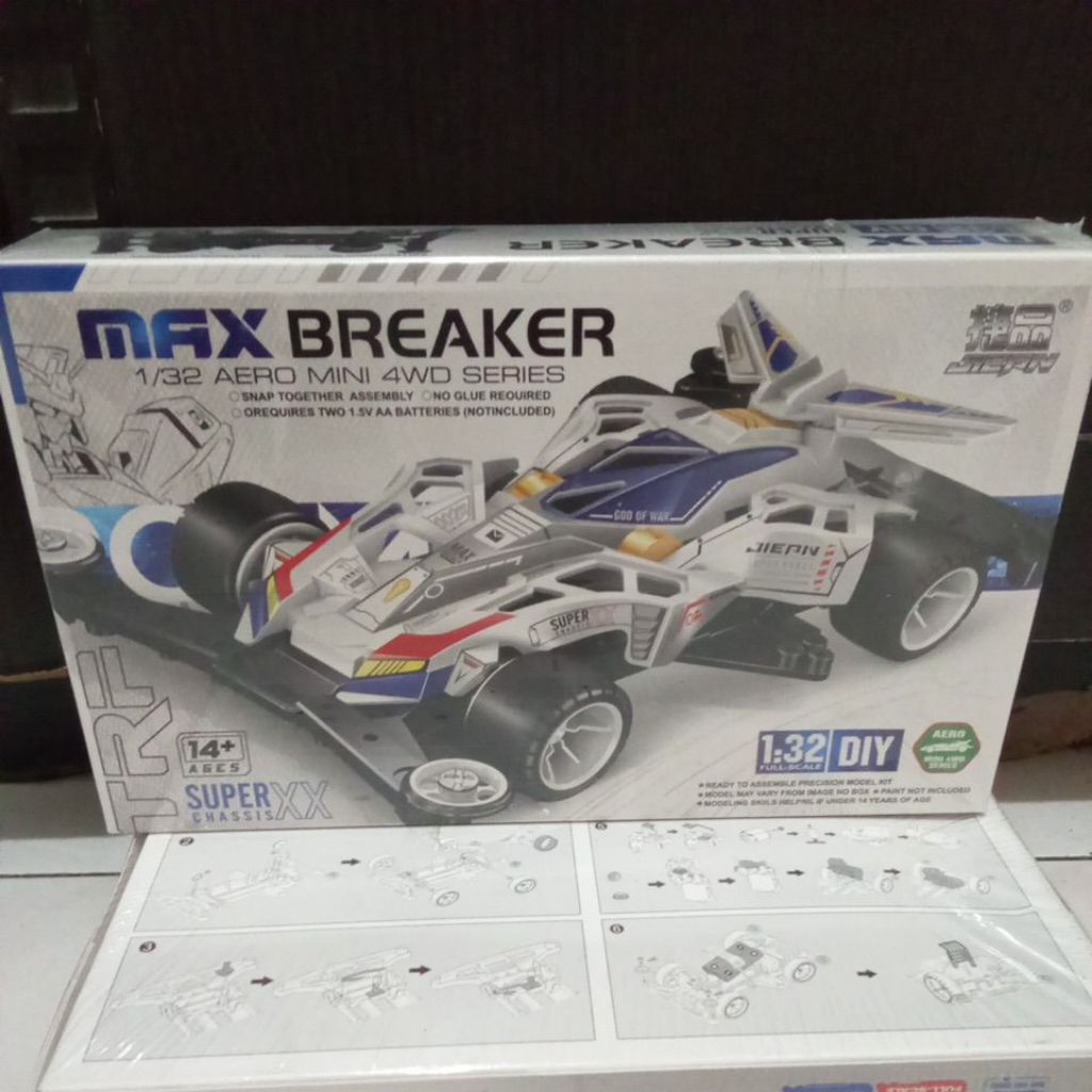 Mini 4WD Merk Jiepin: Max Breaker TRF Super Chassis