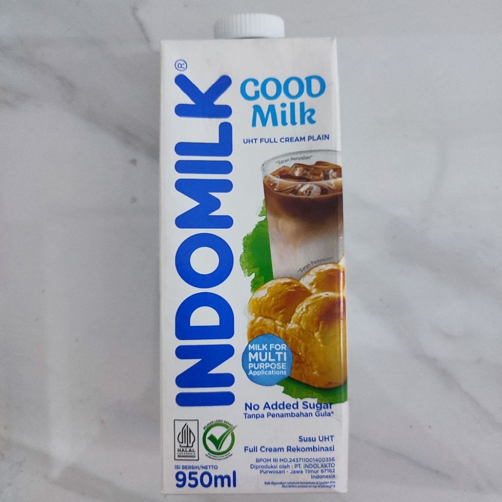 Indomilk Susu UHT Full Cream Plain 950 ml