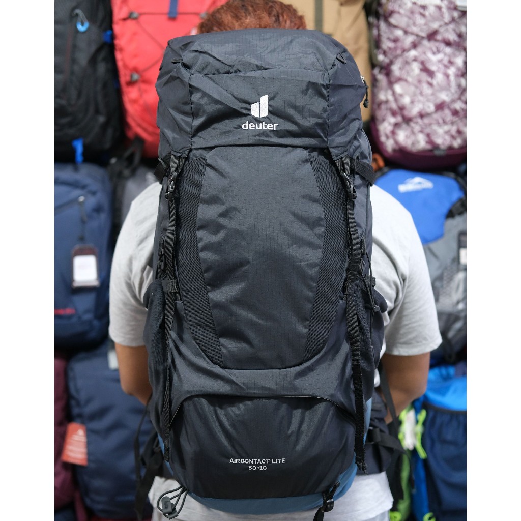 Tas Carrier Deuter Aircontact Lite 50+10 Camping Hiking / Ransel Keril Gunung