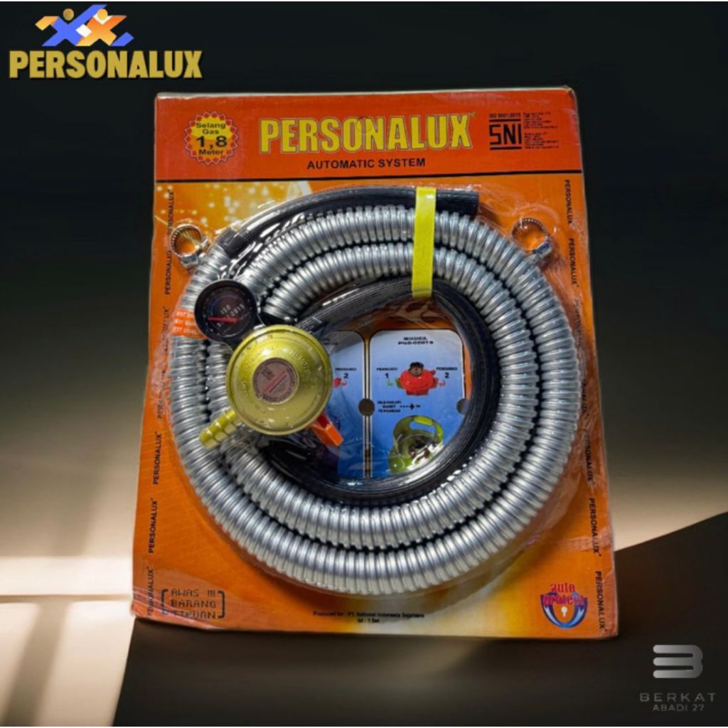 REGULATOR GAS PERSONALUX METER + SELANG GAS PERSONALUX