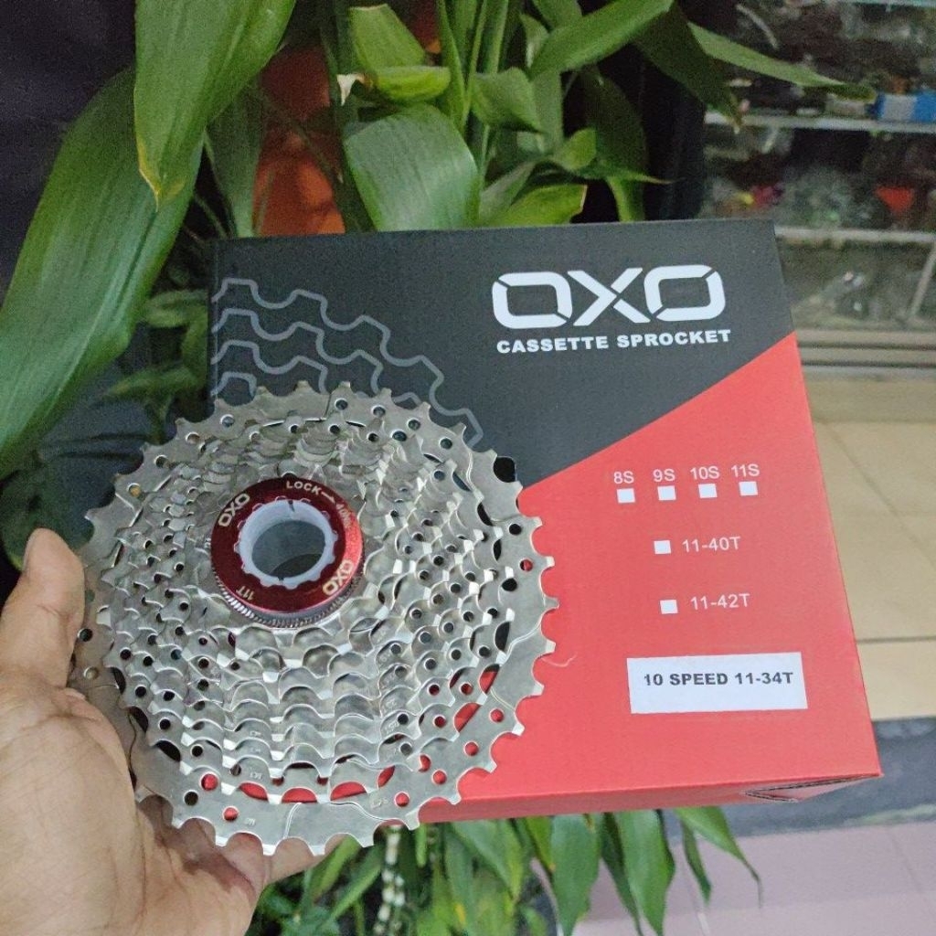 sprocket 10 speed oxo 11-34t cassette slup gear belakang sepeda commuter bike roadbike rb mtb