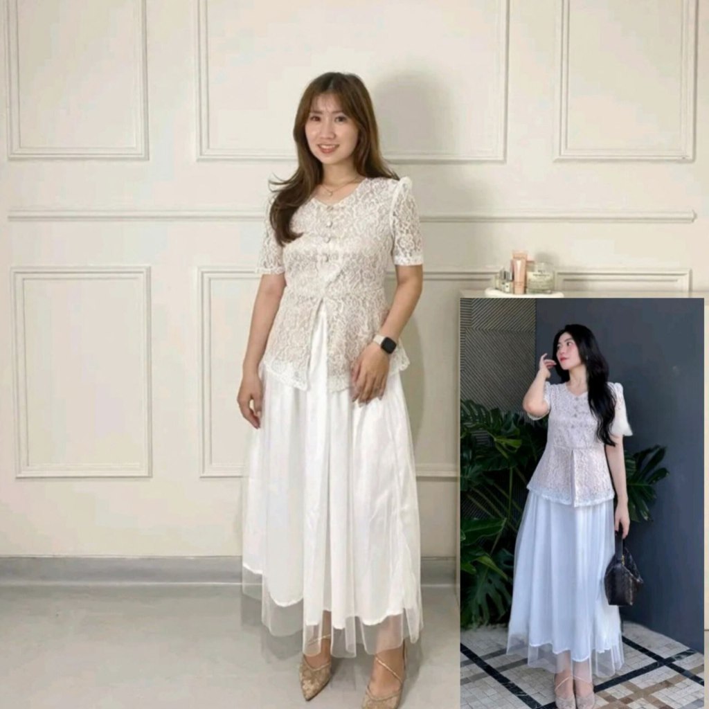 REAL VIDEO Setelan Rok Mewah 2in1 Riesa SIZE M-XL / STB19 / Pakaian Setelan Wanita / Stelan Kantor F