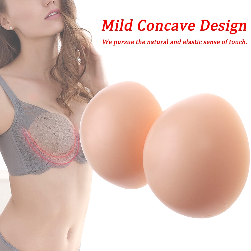 1 pasang Bagian Bawah Cekung Bulat Buatan Payudara Silikon Payudara Bentuk Payudara Palsu realistis 