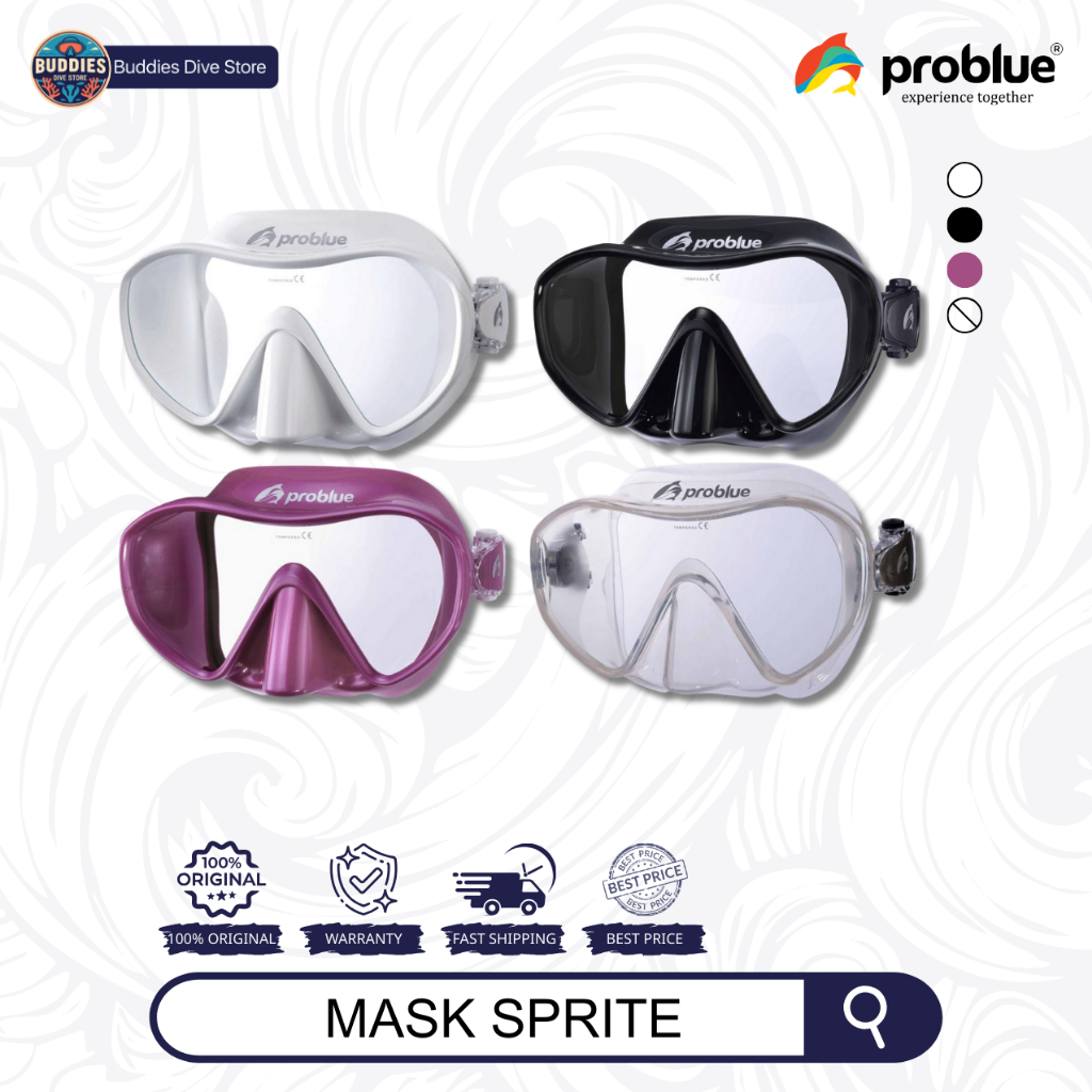 Problue Framless Mask Sprite - Scuba Diving Mask