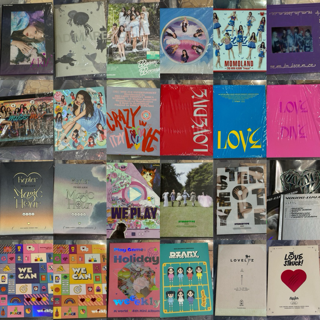 kpop girlgroup albums [start 30k] ☆ everglow ily:1 itzy ioi ive kep1er lovelyz momoland nmixx red ve