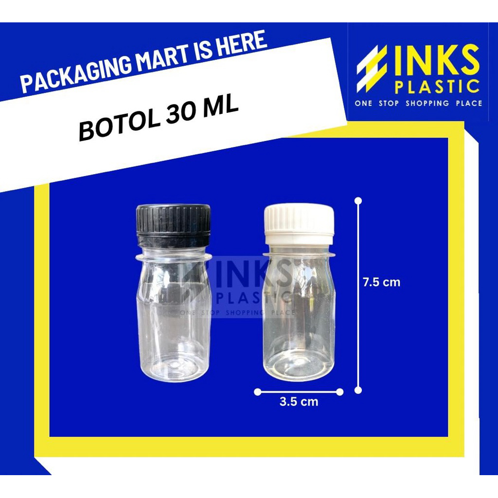 BOTOL PLASTIK 30 ML BOTOL KECIL ZAM-ZAM KAPSUL JELLY SAOS SAUCE 30ML