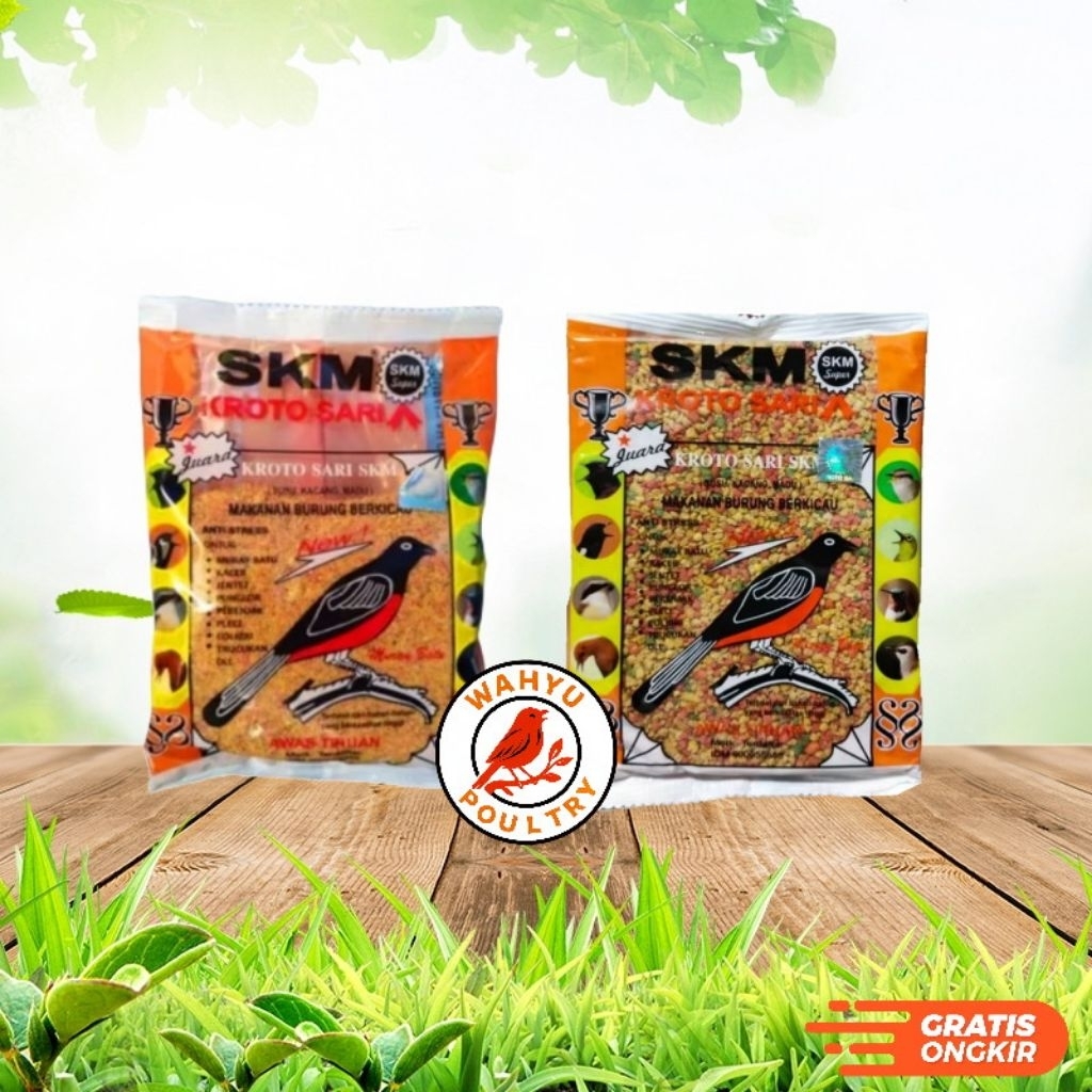 [WAHYU POULTRY] SKM KROTO SARI VOER KASAR/HALUS - PAKAN BURUNG KICAU SKM KASAR/HALUS VOER SKM