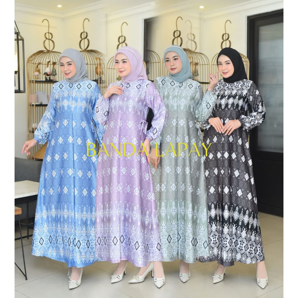 GAMIS BERLIN BAHAN SILK PREMIUM MOTIF BUNGA PREMIUM BUNGA