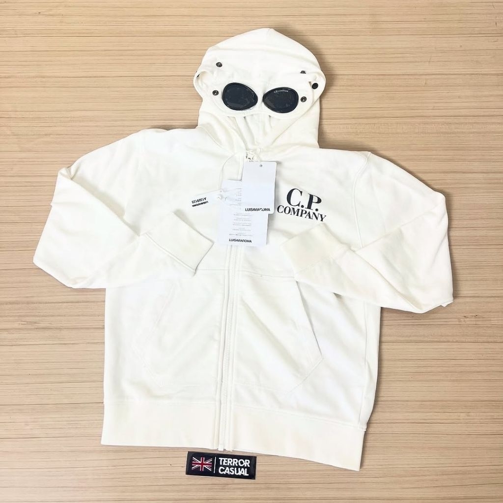 CP Company Junior Google Zip Hoodie White Originals BNWTIP