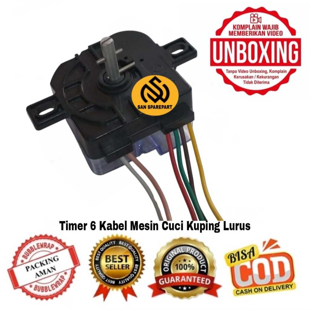 TIMER MESIN Cuci 6 Kabel / Timer Mesin Cuci