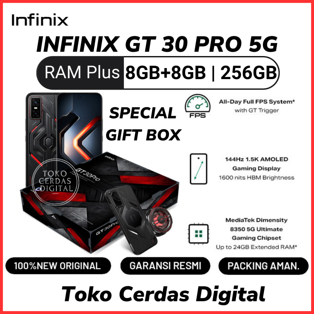 INFINIX GT 30 Pro 5G 8/256GB Garansi Resmi 12 Bulan | INFINIXGT30PRO | GT30PRO | GT30 PRO 5G