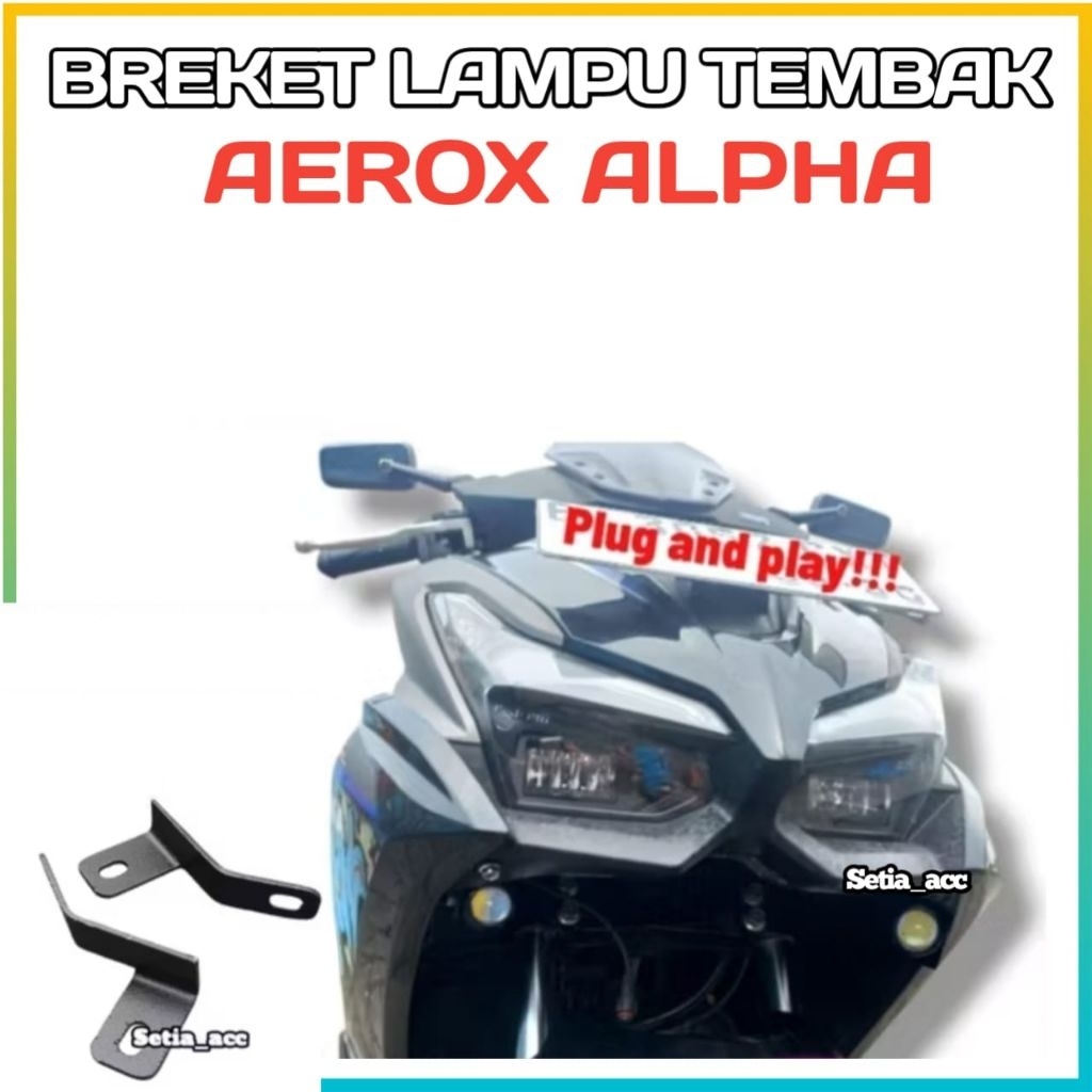 Breket Dudukan Lampu Tembak Aerox Alpha