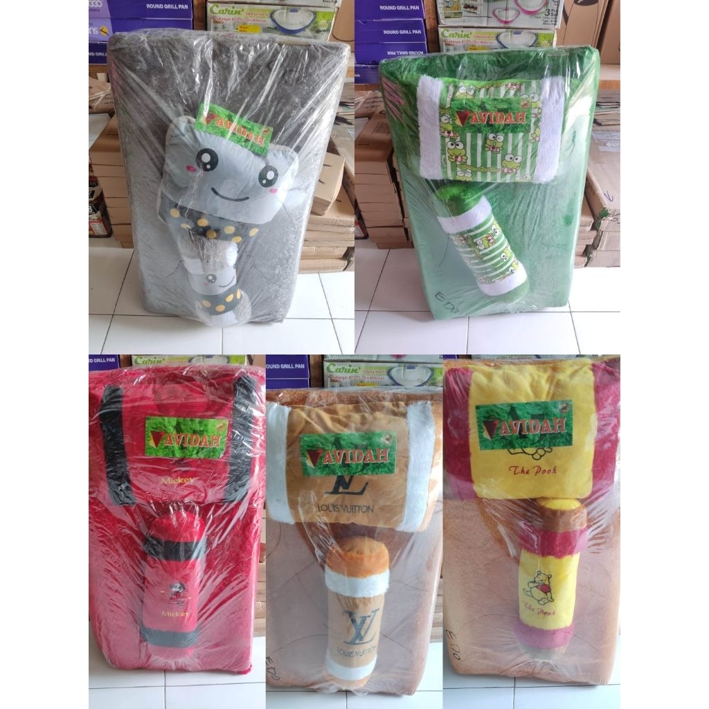 Kasur / Tilam rasfur motif kasur bantal 2 / Bantal 3 karakter ±120x170cm