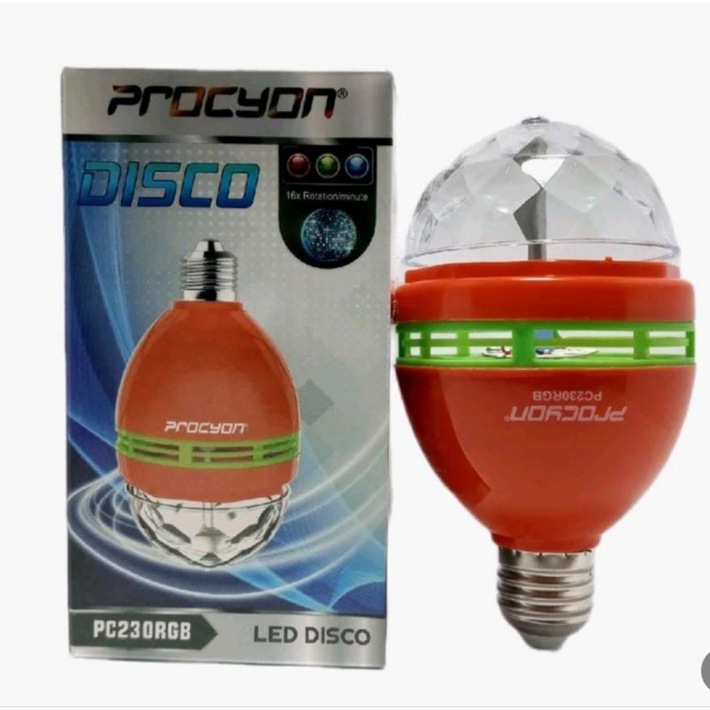 Lampu Disco E 27 Procyon lampu disco LED hemat listriklampu disco cahaya terang
lampu disco multicol