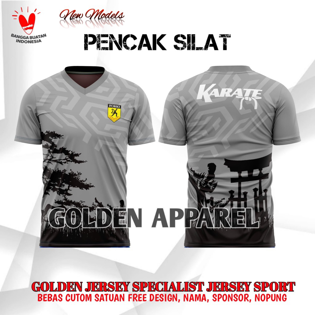 KAOS JERSEY KARATE TERBARU/baju kaos bela diri karate murah/kaos jersey karate custom