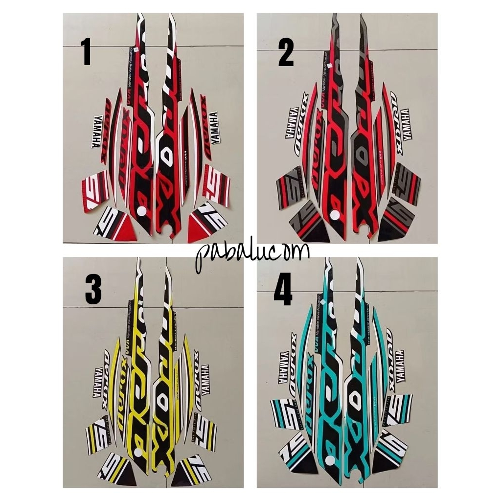 stiker standar motor Yamaha aerox tahun 2022