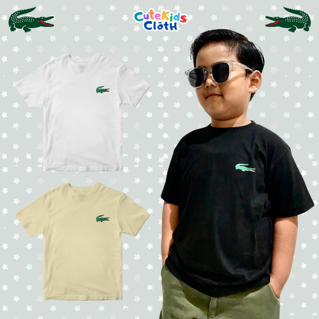 Baju anak laki laki crocodile kaos anak cowok usia 1 - 10 tahun 100% cotton