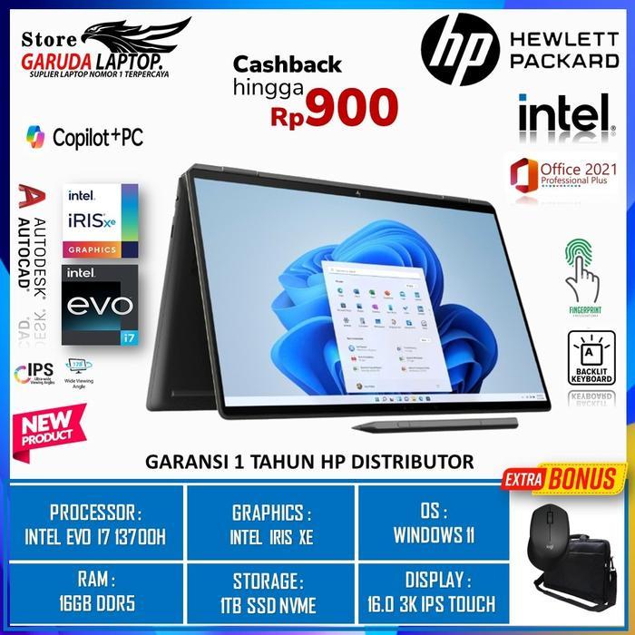 Laptop HP Spectre X360 16 Intel EVO Core i7 13700H RAM 16GB 1TB SSD 16.0 3K IPS Touchsreen Original