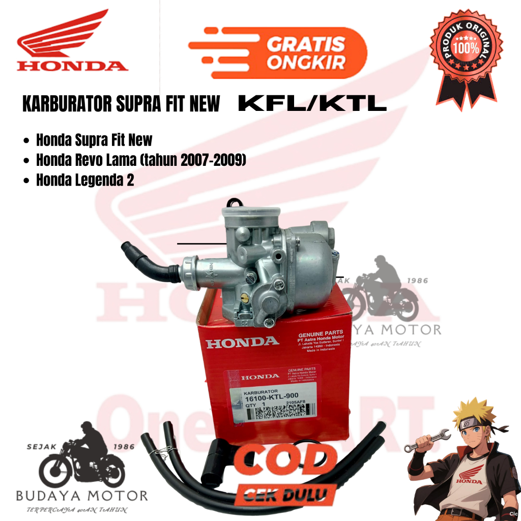 ORIGINAL AHM Karburator Supra Fit New KTL Carbu Supra Fit New KTL Karburator Supra Fit New KTL