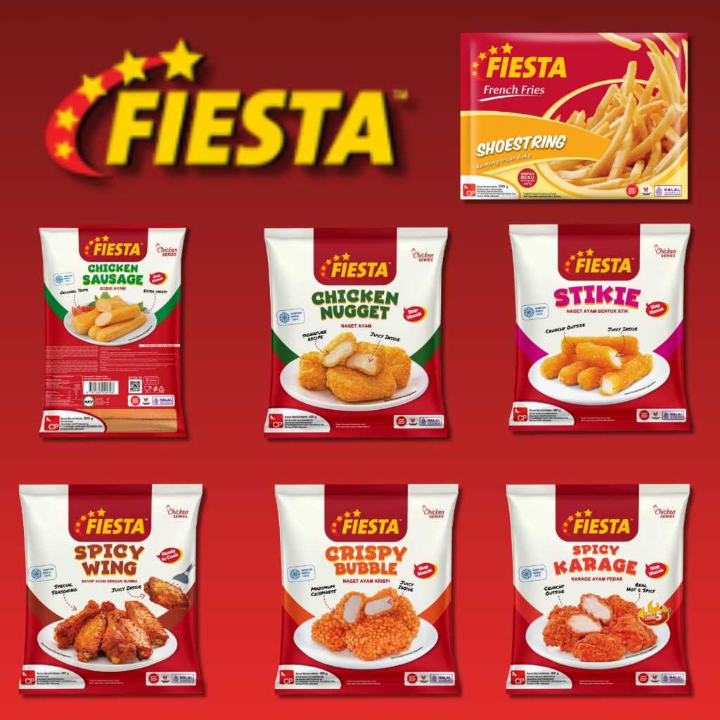 Fiesta - Chicken Nugget, Fries, Spicy Wing, Sosis, dll