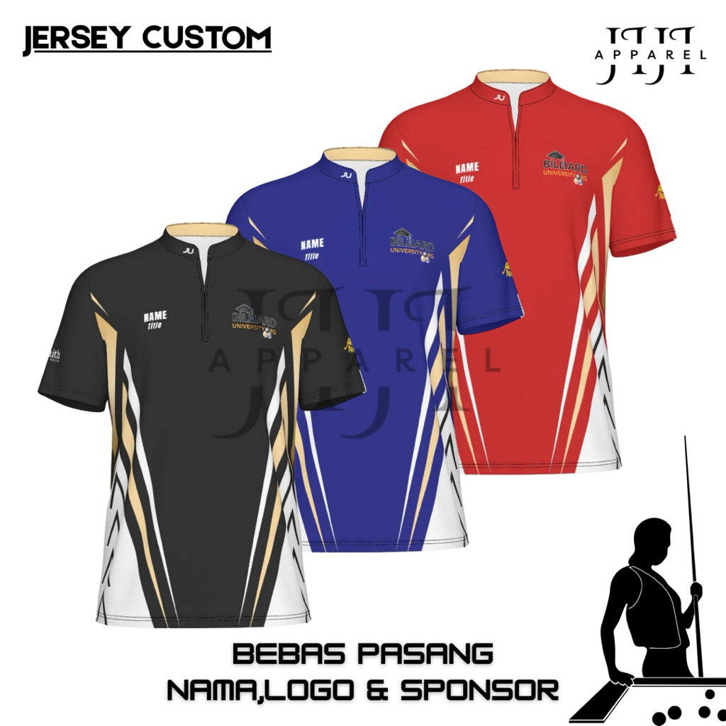JERSEY BILLIARD UNIVERSITY FREE CUSTOM jersey full printing sublimasi bebas custom suka suka jersey 