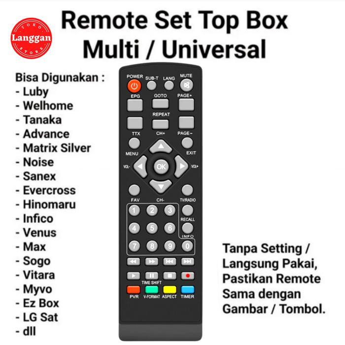 Remote SetTopBox Multi SHW 530 STB / REMOTE STB MULTI 530 ( free baterai )