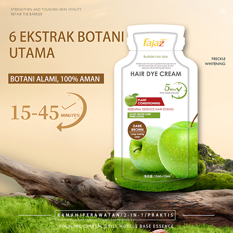 Cat Rambut Pewarna Semir Rambut Hair Color Tanpa Amonia Tidak Merusak Warna Hitam/Coklat/Kopi