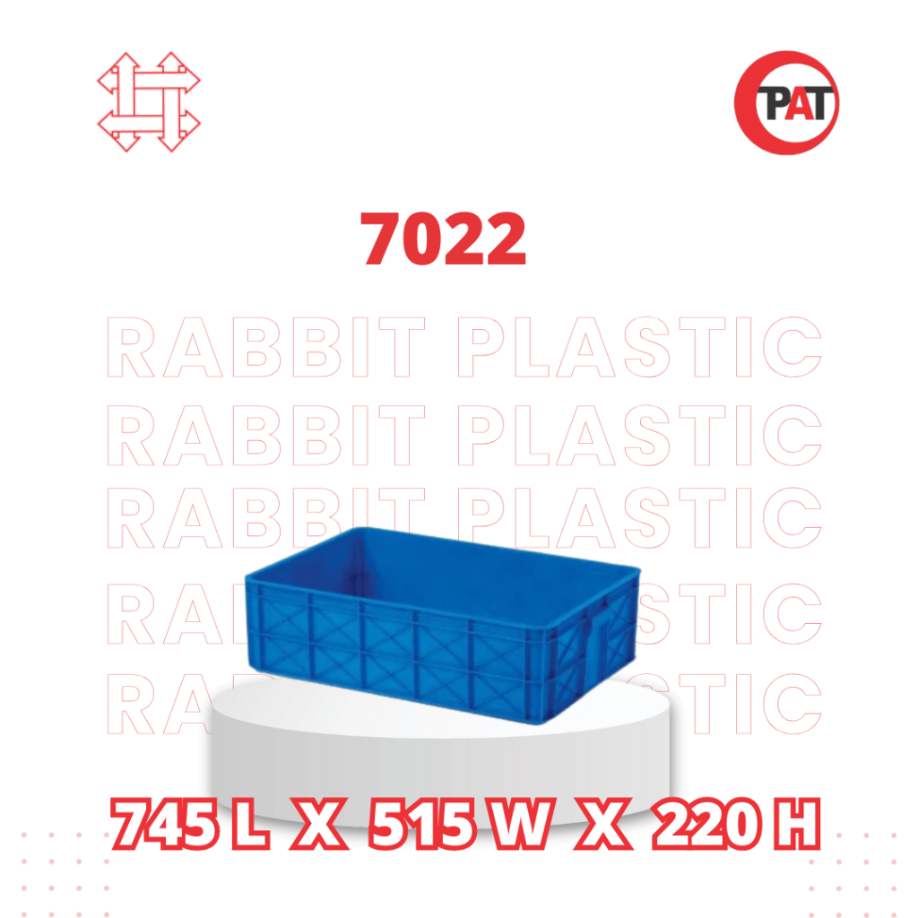 Rabbit Container Plastik Rapat 7022