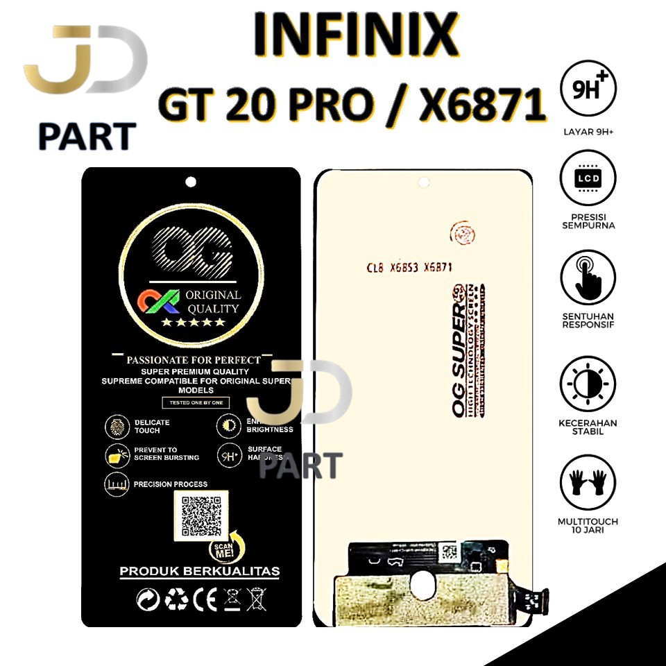 LCD TOUCHSCREEN INFINIX GT 20 PRO / X6871 ORIGINAL 100% FULLSET
