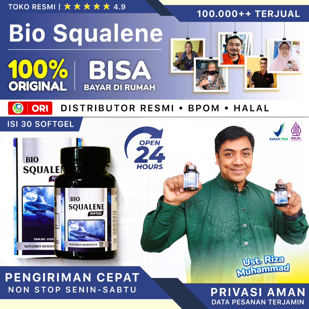 BIO SQUALENE Minyak Ikan Hiu Asli Omega 3