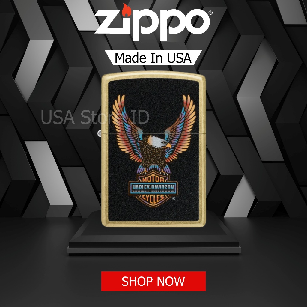 Korek Api Zippo Harley-Davidson® Eagle Design 46678 Original Made In USA