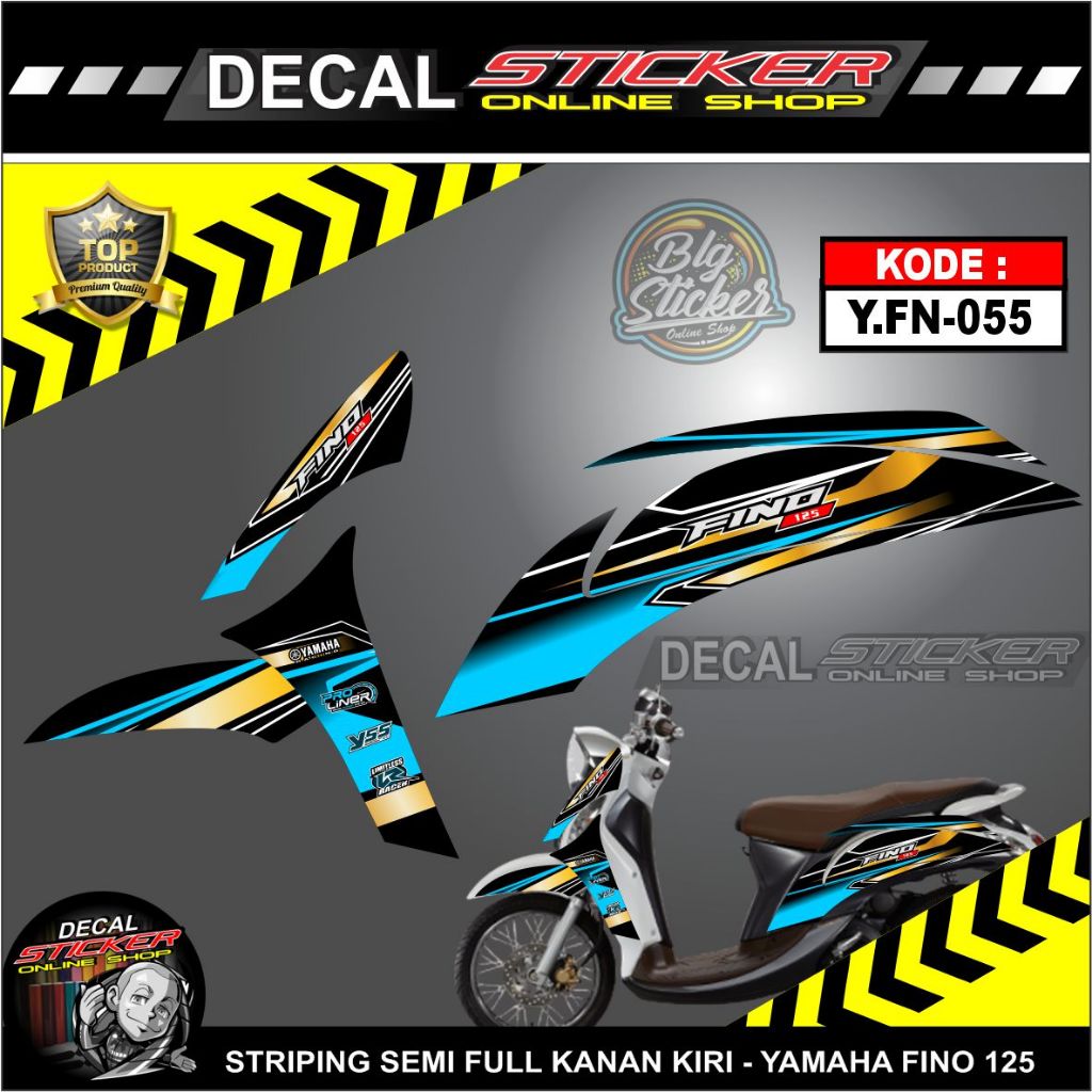 STIKER YAMAHA FINO FI 125 STRIPING MOTOR VARIASI KEREN