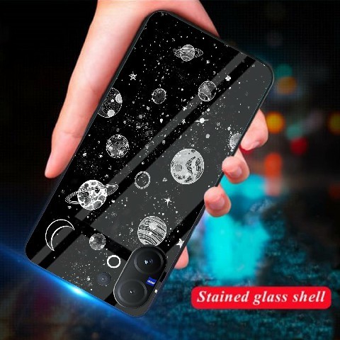 [K01] Softcase Glass Kaca Arylic Compatible Untuk Type Hp Vivo V60 Casing Android Vivo V60 Case Glos