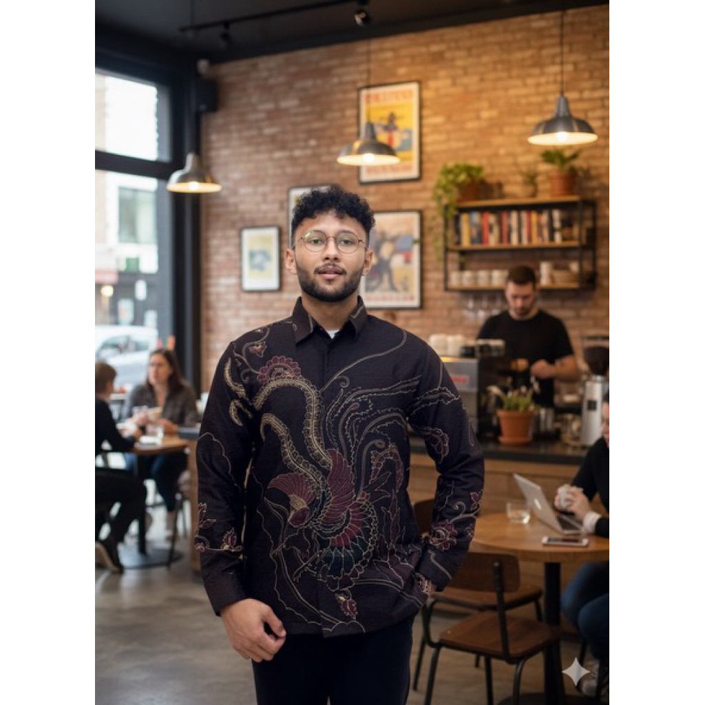 Toko hamid - Baju Batik Pria Lengan Panjang - Katun Dobby - Arya