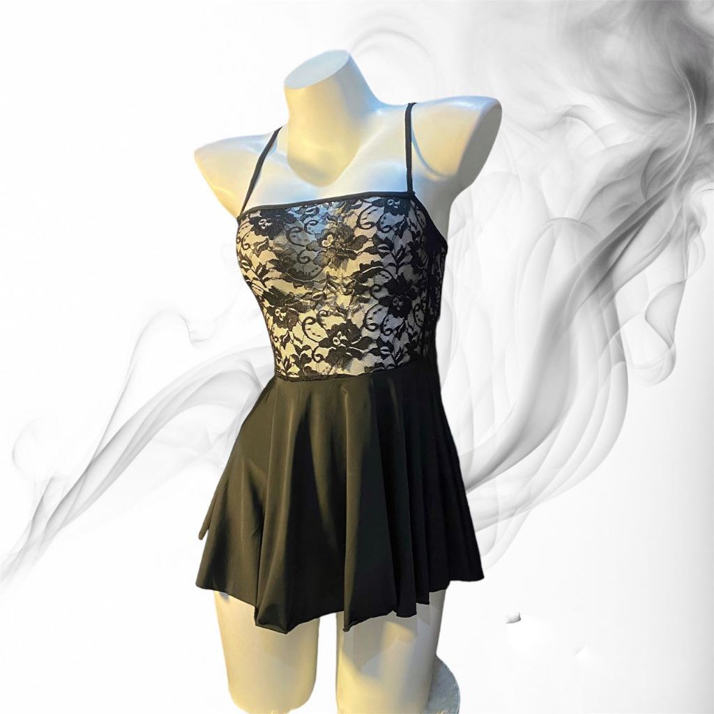 Dress Mini Transparan Baju Tidur Wanita Babydoll Set