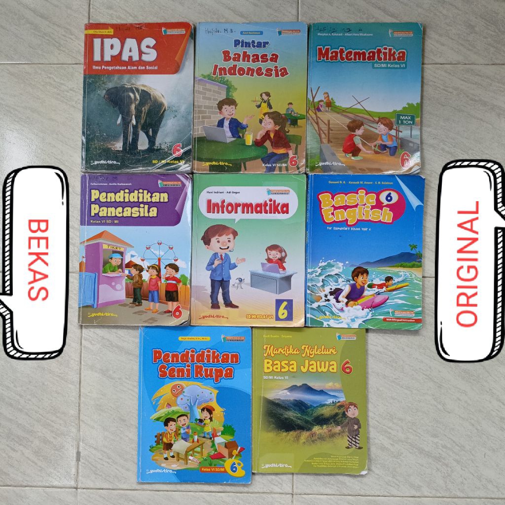 ( BUKU BEKAS ) ( ORIGINAL ) KELAS 6 VI SD MI PENERBIT YUDHISTIRA YUDISTIRA KURIKULUM MERDEKA - MATEM