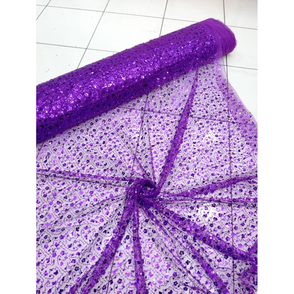 BAHAN KAIN TILE SPANGLE PAYET MUTIARA SQUIN PAYET BUNGA