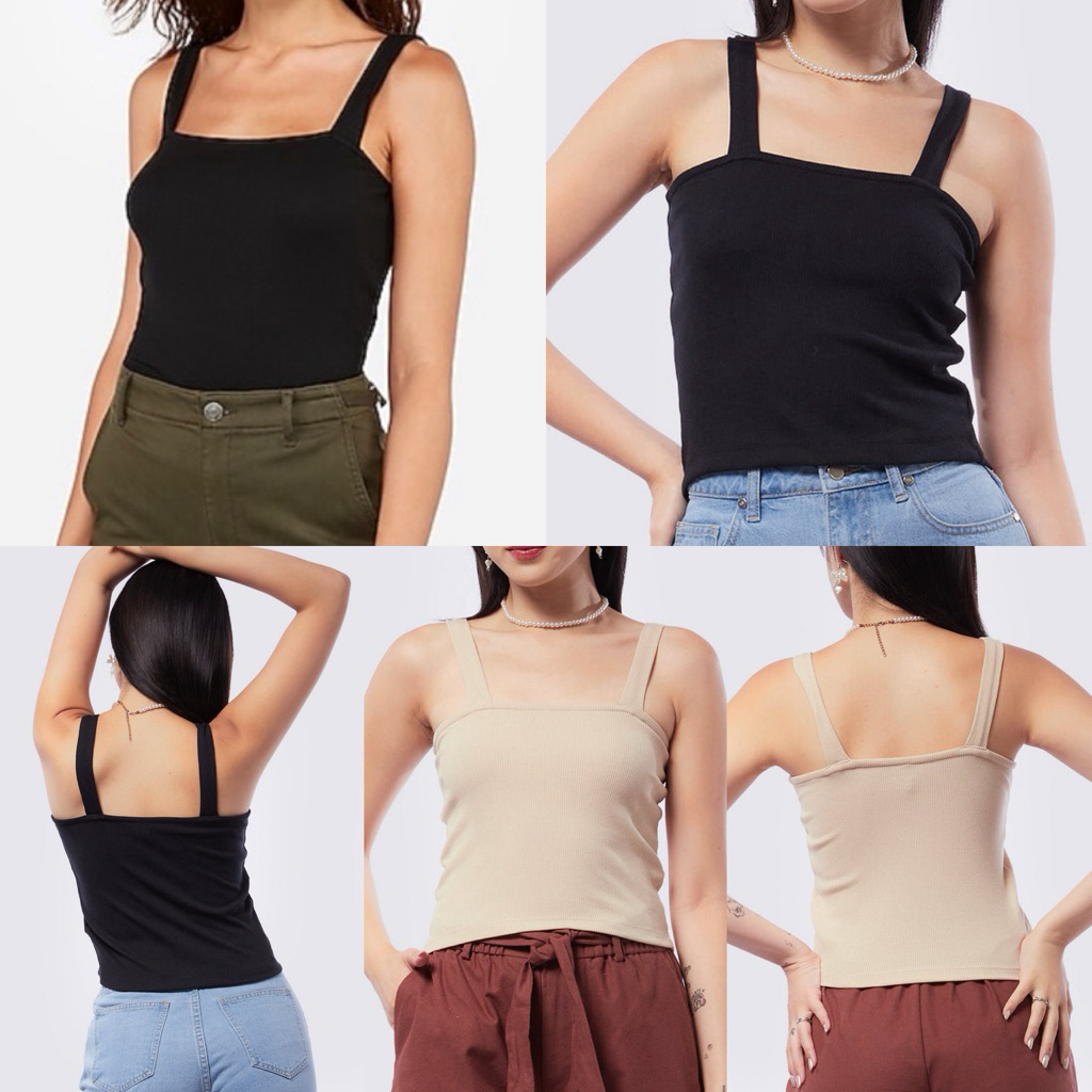 EXPRESS RIB TANKTOP SQUARE NECK ET44