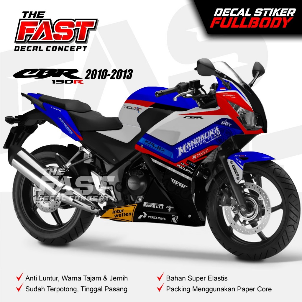 TERBARU DECAL HONDA CBR K45 MANDALIKA FULLBODY - STRIPING STICKER LIST VARIASI HONDA CBR K45 Stripin