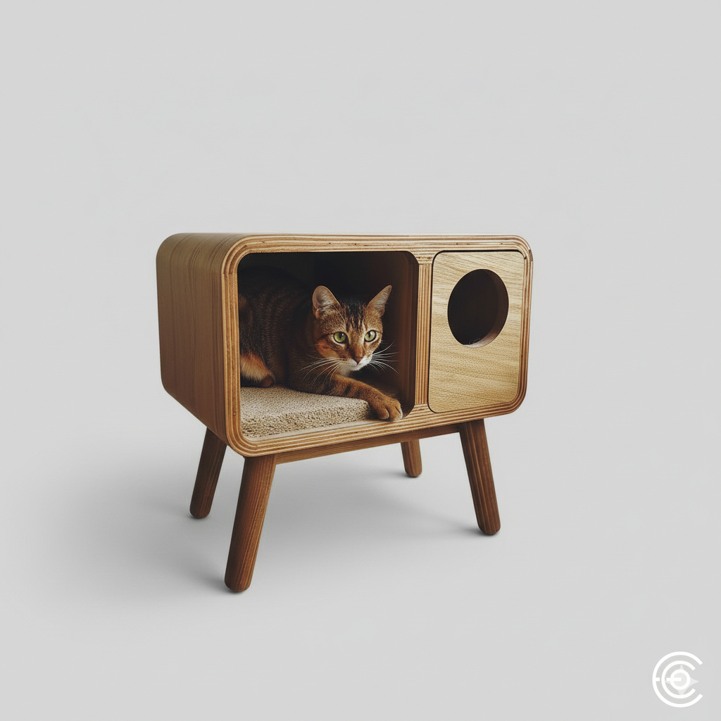 Cat House - Rumah Kucing Dinding Kayu Kokoh Aesthetic