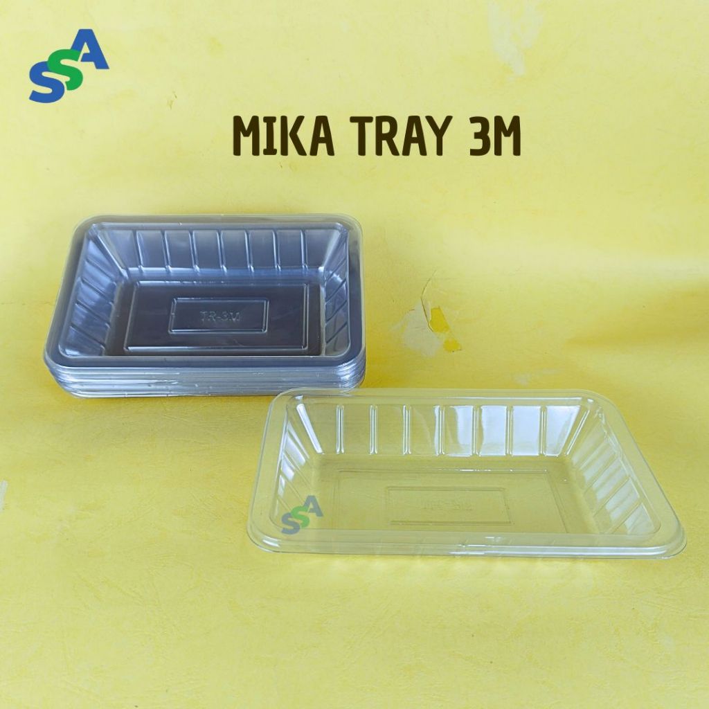 MIKA TRAY BENING 3M ISI 25 PCS / TRAY BUAH / TRAY KUE PLASTIK