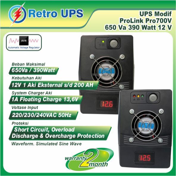 UPS Modif UPS Modifikasi Aki External Prolink Pro700V Back Up CCTV