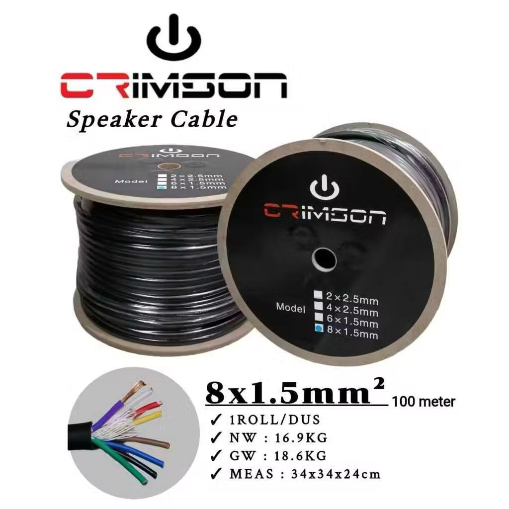 Kabel Speaker 8x1.5mm / Kabel Speaker Isi 8