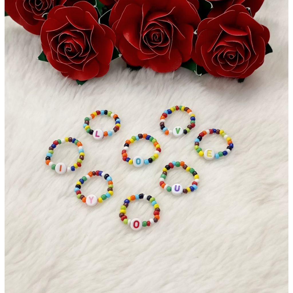 Cincin Manik Cincin Inisial Cincin Huruf Cincin Kustom Manik Manik