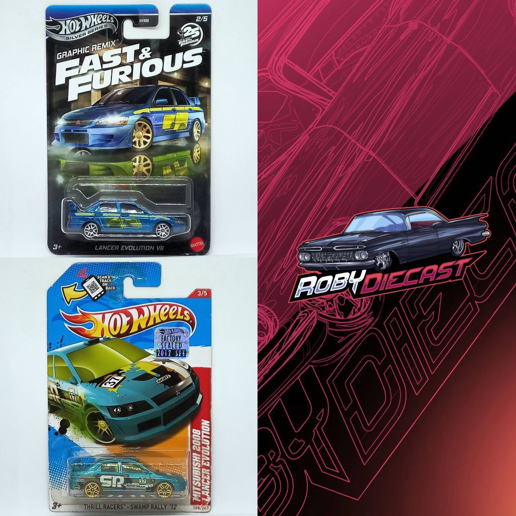 Hot Wheels Lancer Evolution VII / Mitsubishi 2008 Lancer Evolution