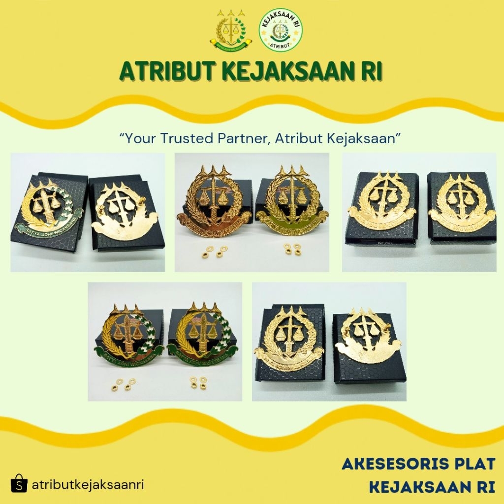 ATRIBUT KEJAKSAAN  RI - AKSESORIS PLAT MOBIL KEJAKSAAN RI