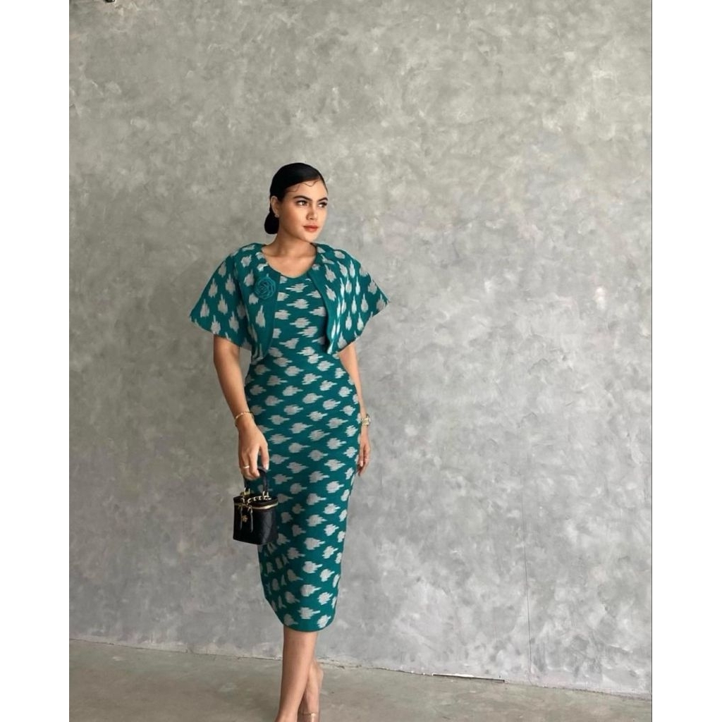 Salsa dress tenun jepara baju tenun jepara elegant ready dress tenun jepara